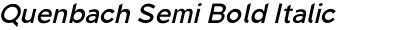 Quenbach Semi Bold Italic